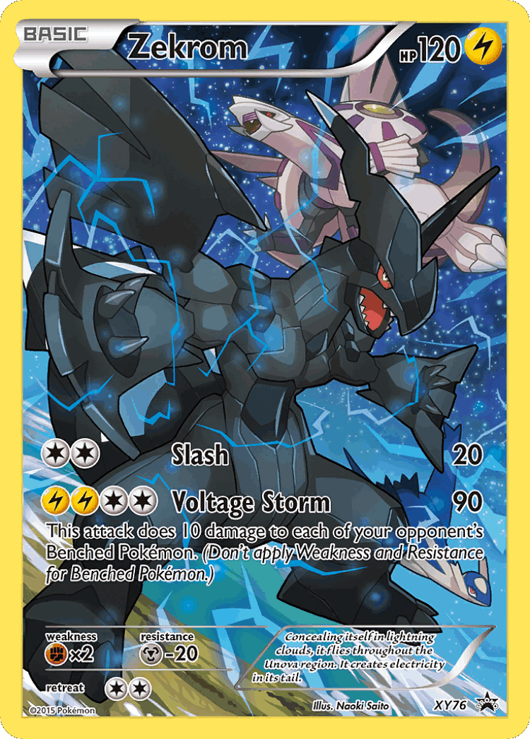 Zekrom #76 from XY Black Star Promos - Promo - Illustrated by Naoki Saito