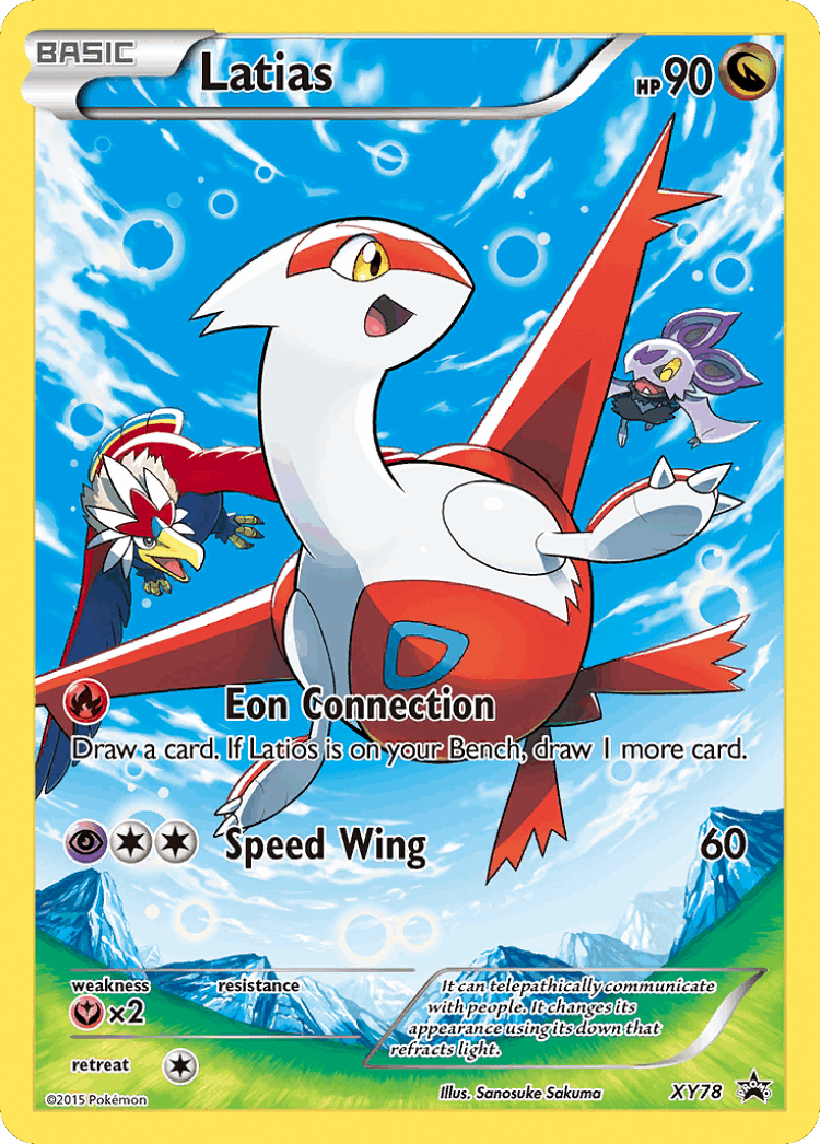 Latias #78 from XY Black Star Promos - Promo - Illustrated by Sanosuke Sakuma