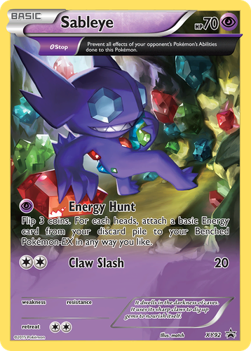 Sableye 92, XY Black Star Promos