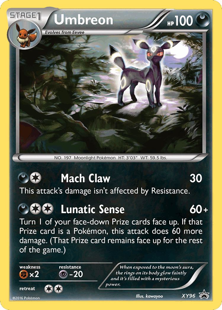 Umbreon #96 from XY Black Star Promos - Promo - Illustrated by kawayoo