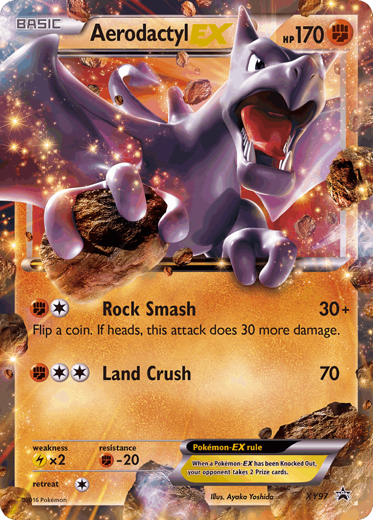 Aerodactyl-EX #97 from XY Black Star Promos - Promo - Illustrated by Ayaka Yoshida