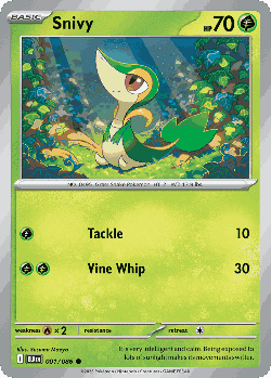 Snivy Pokémon TCG card art