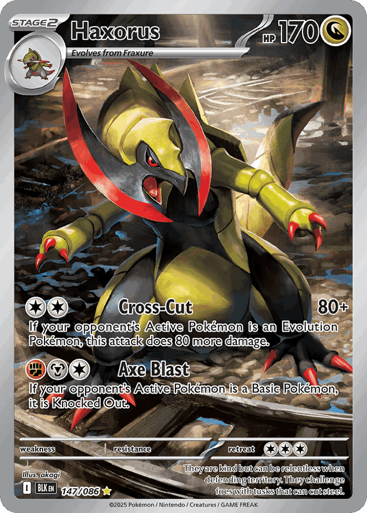 Haxorus #147 from Black Bolt - Illustration Rare - Illustrated by akagi