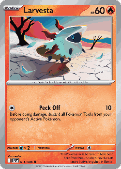 Larvesta Pokémon TCG card art
