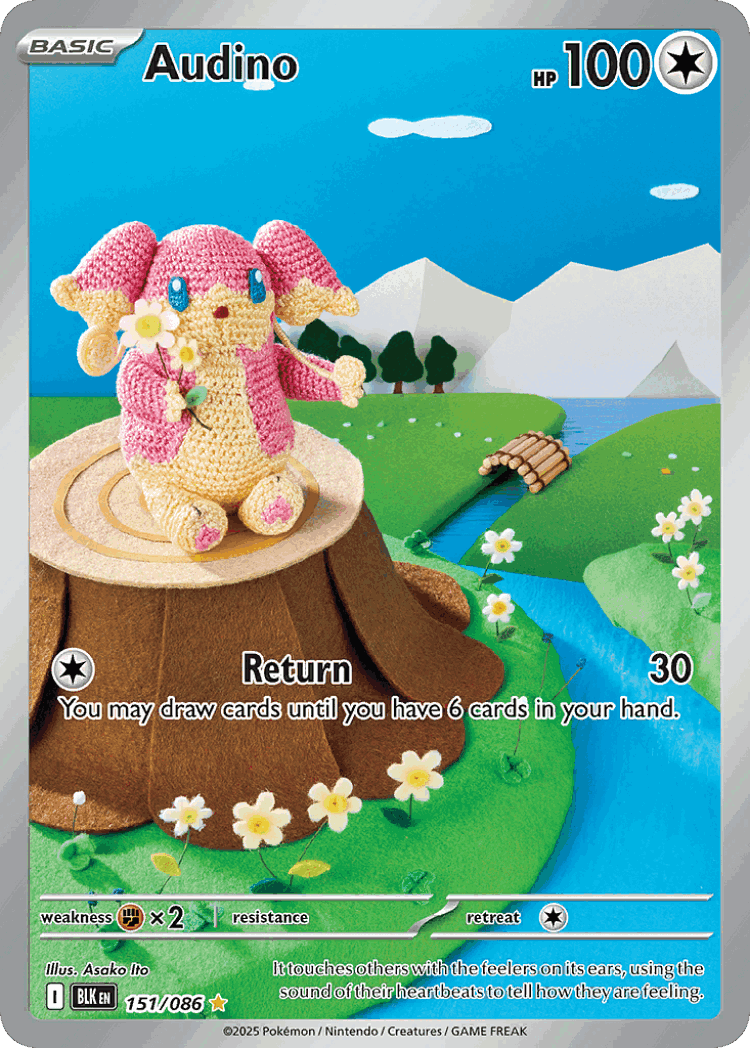 Audino #151 from Black Bolt - Illustration Rare - Illustrated by Asako Ito