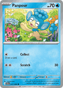 Panpour Pokémon TCG card art