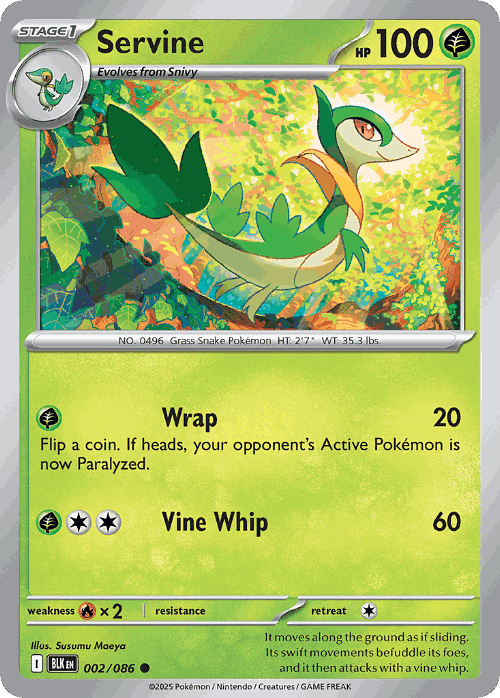 Servine Pokémon TCG card art