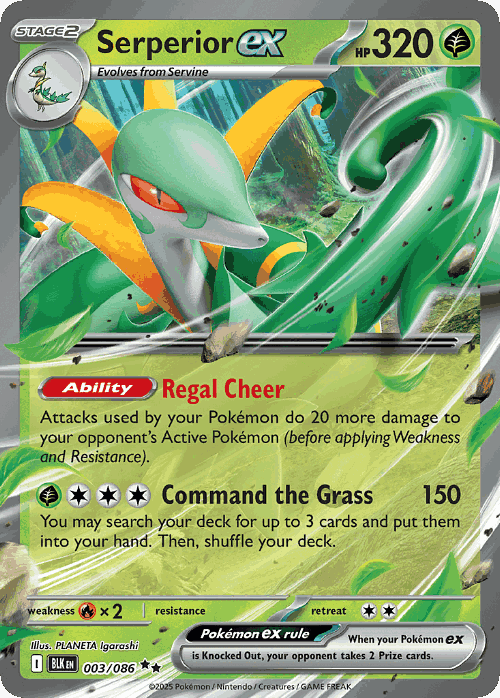Serperior ex Pokémon TCG card art