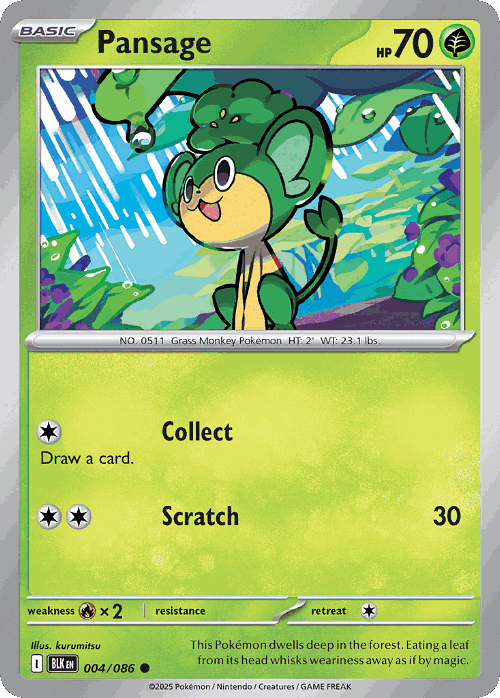 Pansage Pokémon TCG card art