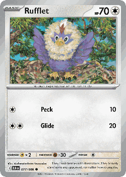 Rufflet Pokémon TCG card art