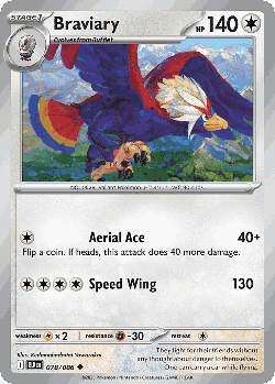 Braviary Pokémon TCG card art