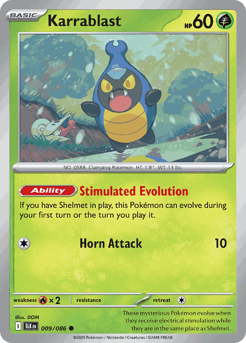 Karrablast Pokémon TCG card art