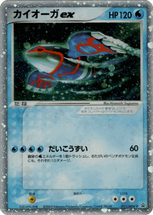 Kyogre ex Pokémon TCG card art
