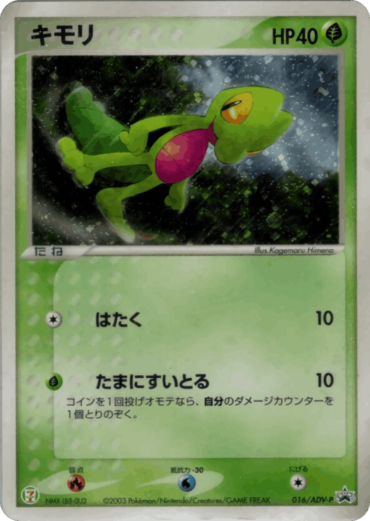 Treecko #16 from ADV Promos - Promo - Illustrated by Kagemaru Himeno