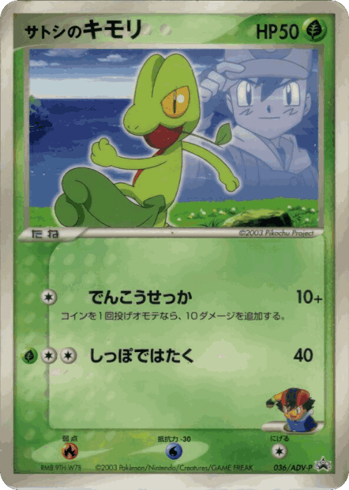 Ash's Treecko Pokémon TCG card art