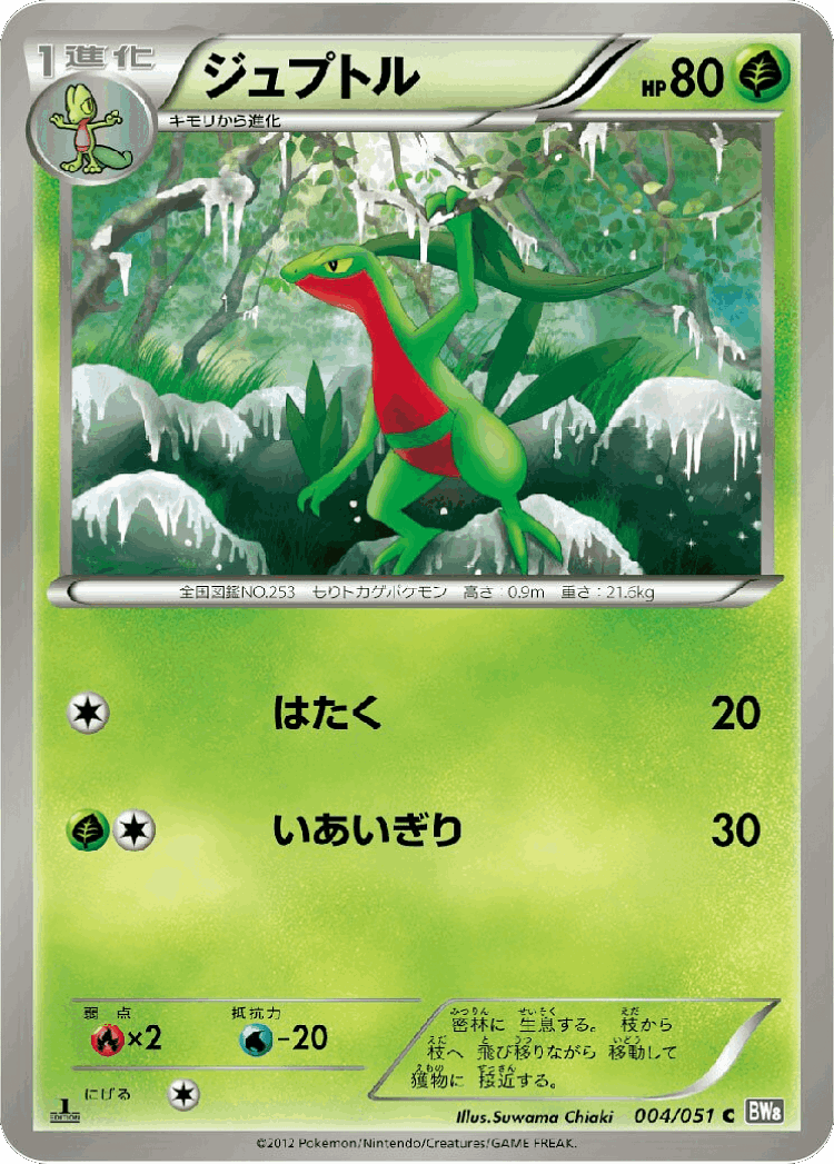 Grovyle #4 from Spiral Force - Common - Illustrated by Suwama Chiaki