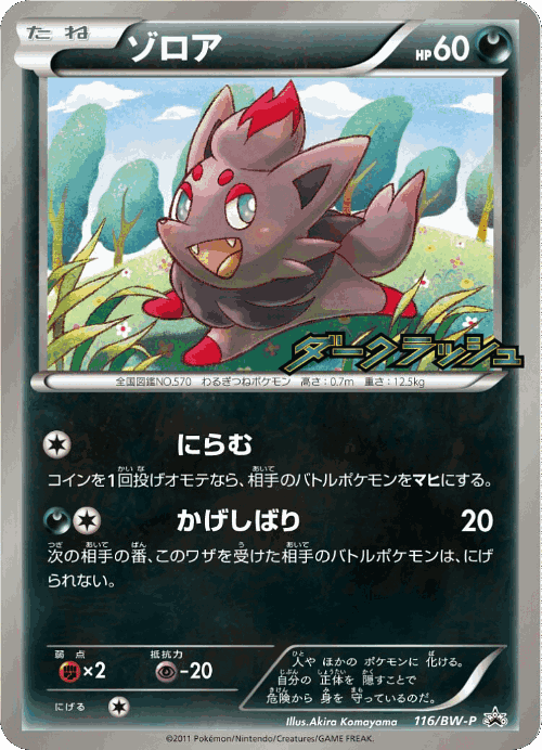 Zorua 116, Black & White Promos
