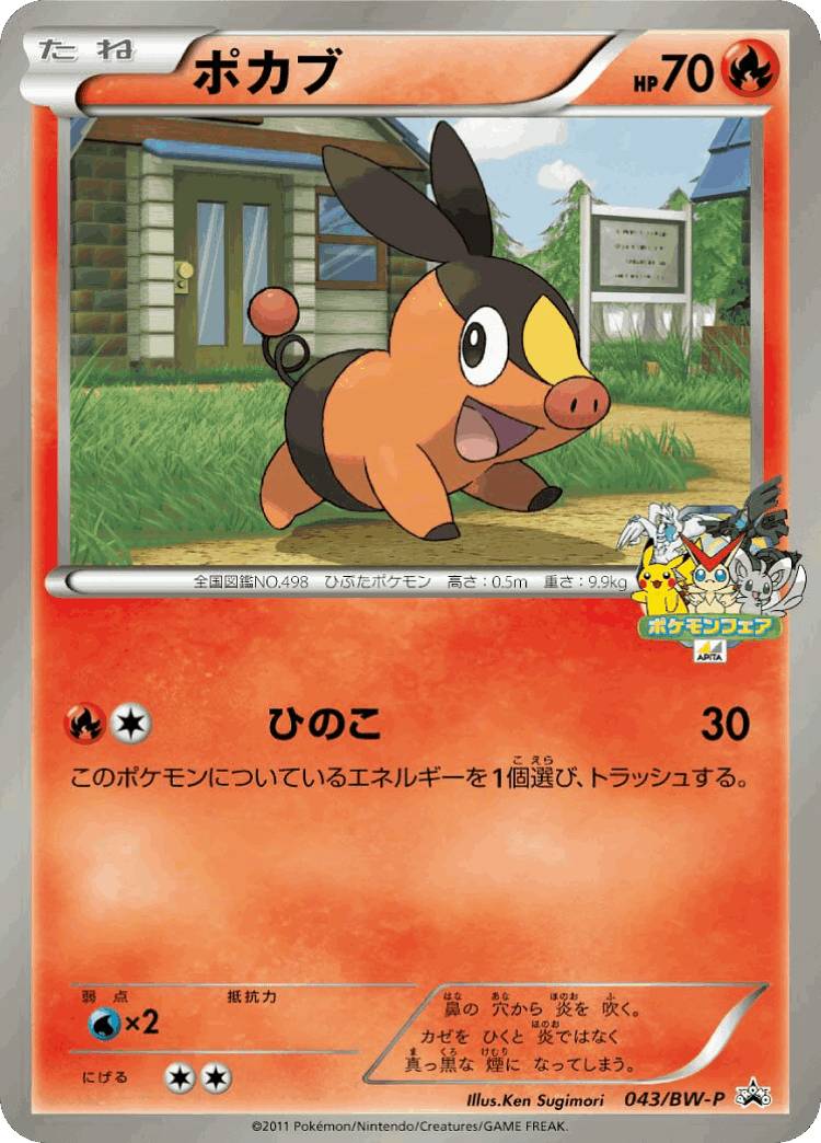 Tepig #43 from Black & White Promos - Promo - Illustrated by Ken Sugimori
