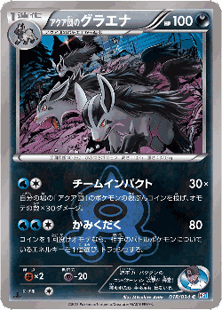 Team Aqua's Mightyena Pokémon TCG card art