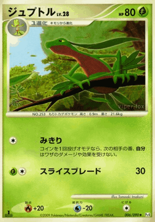 Grovyle Pokémon TCG card art