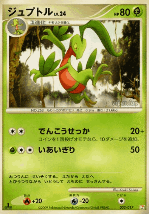 Grovyle Pokémon TCG card art