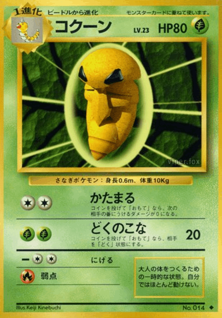 Kakuna #9 from Expansion Pack - Uncommon - Illustrated by Keiji Kinebuchi
