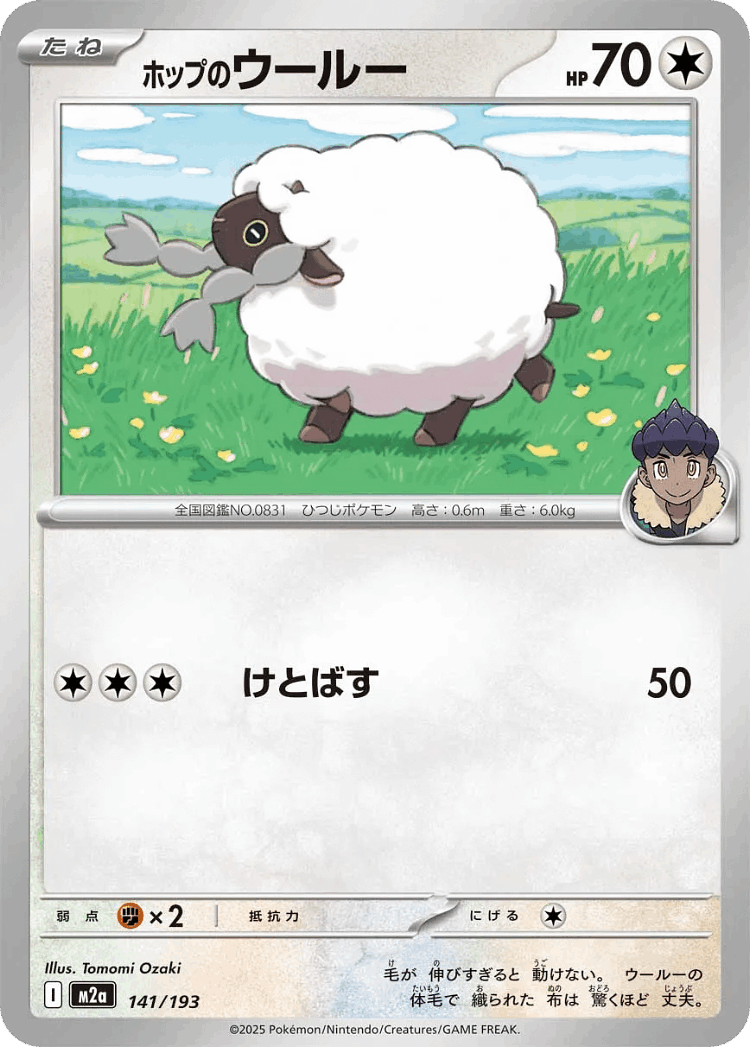 Hop's Wooloo #141 from MEGA Dream ex - Illustrated by Tomomi Ozaki