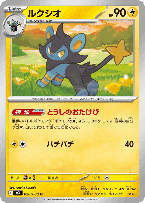 Luxio #26 from Nullifying Zero - Uncommon - Illustrated by Atsuko Nishida