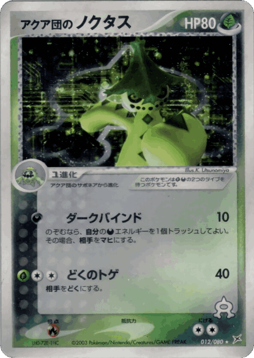 Team Aqua's Cacturne Pokémon TCG card art