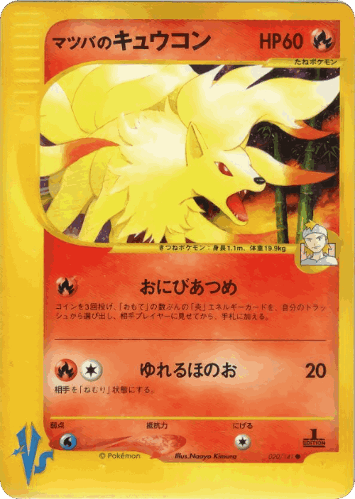 Morty's Ninetales #20 from Pokémon VS - Common - Illustrated by Naoyo Kimura