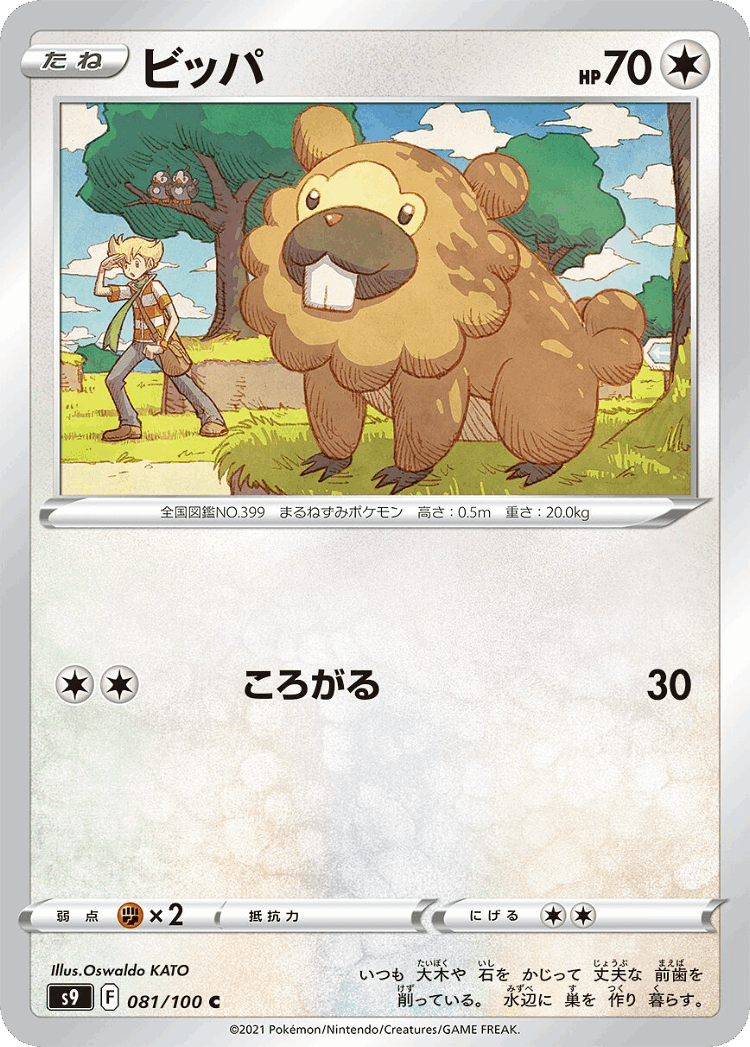 Bidoof #81 from Star Birth - Common - Illustrated by Oswaldo KATO