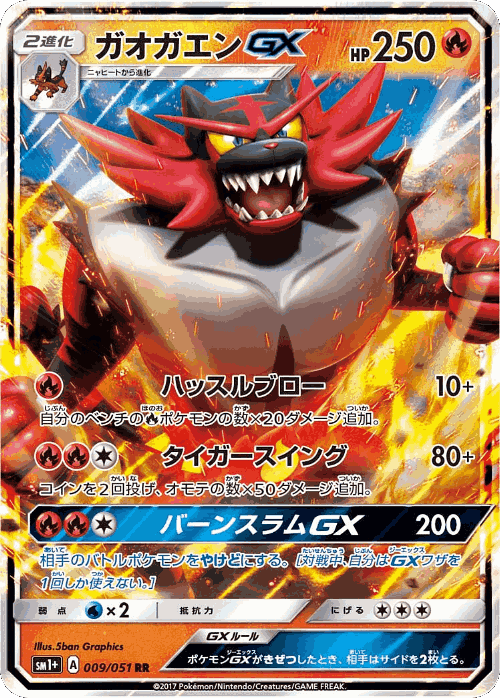 Incineroar-GX Pokémon TCG card art