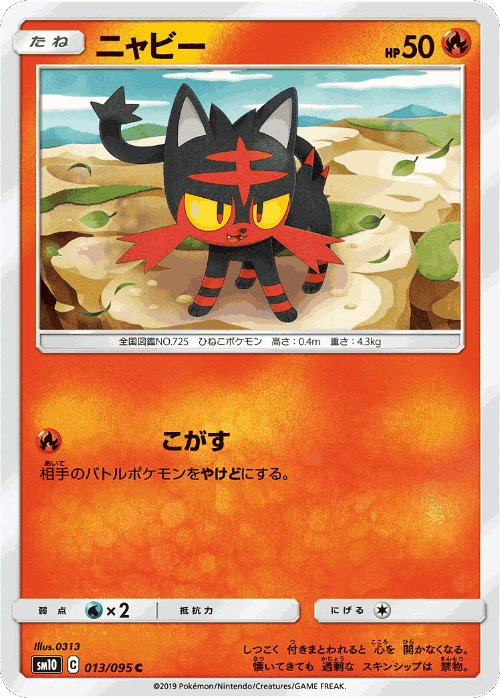 Litten Pokémon TCG card art