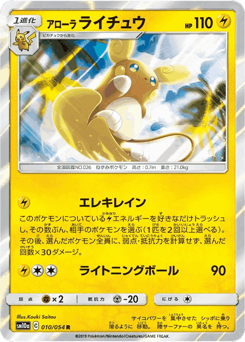 Alolan Raichu Pokémon TCG card art