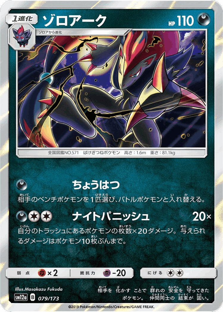 Zoroark #79 from Tag All Stars - Illustrated by Masakazu Fukuda
