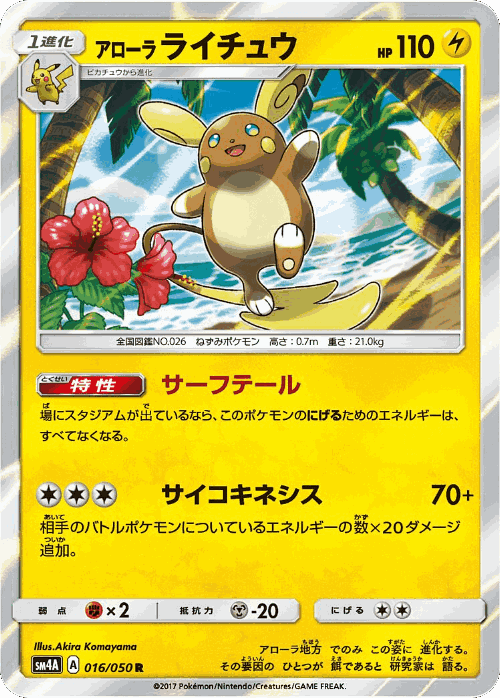 Alolan Raichu Pokémon TCG card art