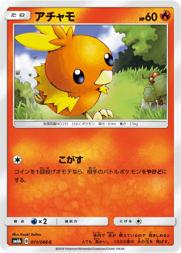 Torchic #11 from Champion Road - Common - Illustrated by Kouki Saitou