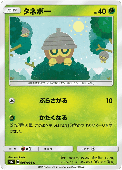 Seedot Pokémon TCG card art