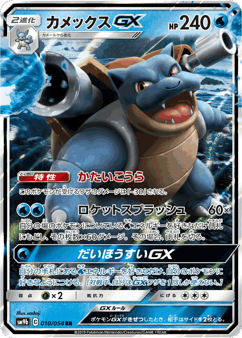 Blastoise-GX #10 from Full Metal Wall - Double Rare - Illustrated by sadaji