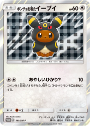 Poncho-wearing Eevee card art