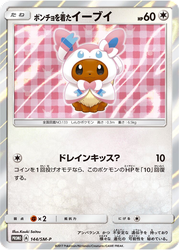 Poncho-wearing Eevee card art