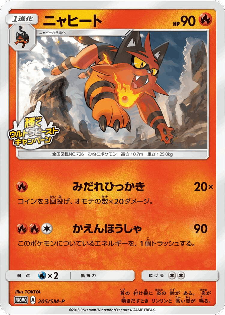 Torracat #205 from Sun & Moon Promos - Promo - Illustrated by TOKIYA