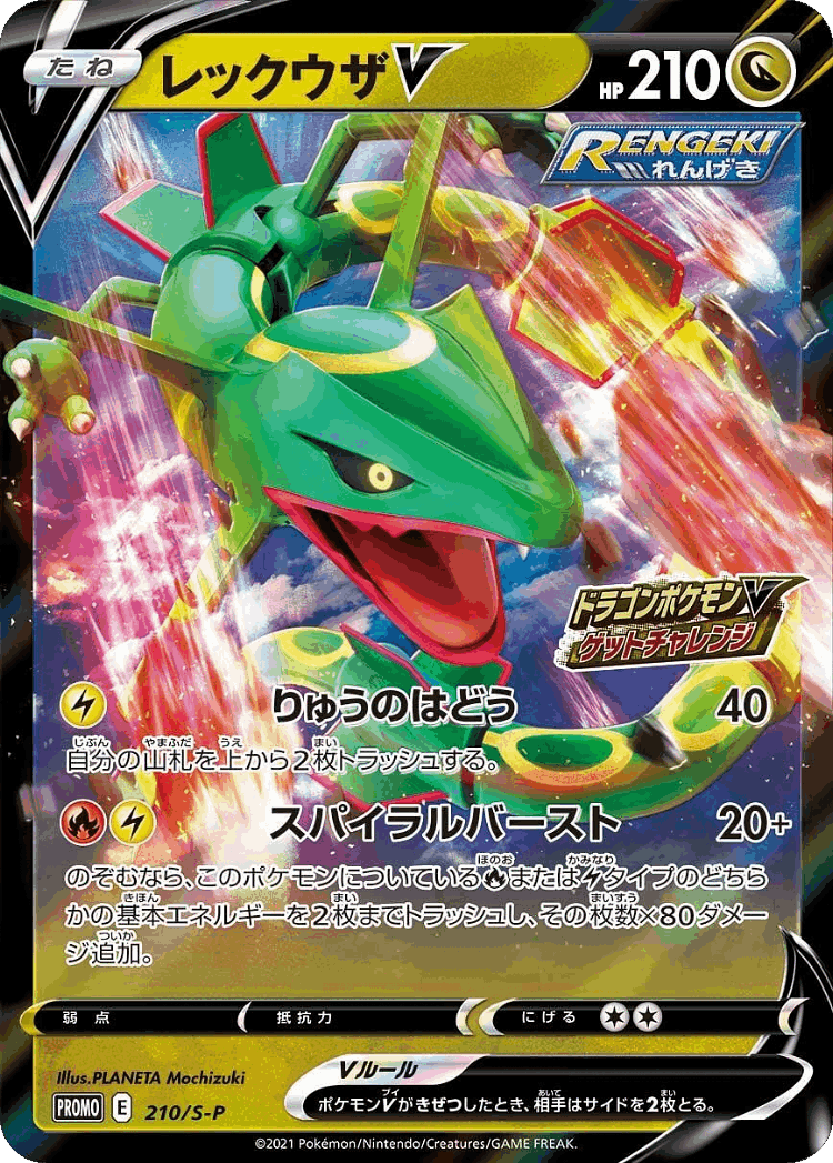 Rayquaza V #210 from Sword & Shield Promos - Promo - Illustrated by PLANETA Mochizuki