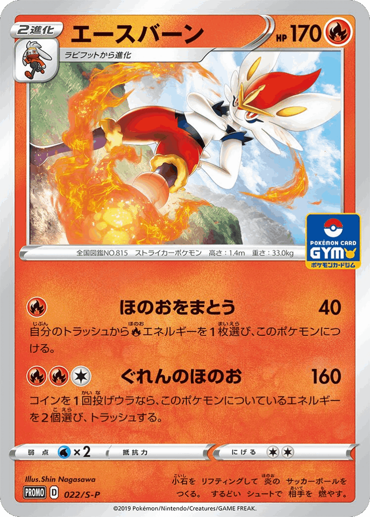 Cinderace #22 from Sword & Shield Promos - Promo - Illustrated by Shin Nagasawa