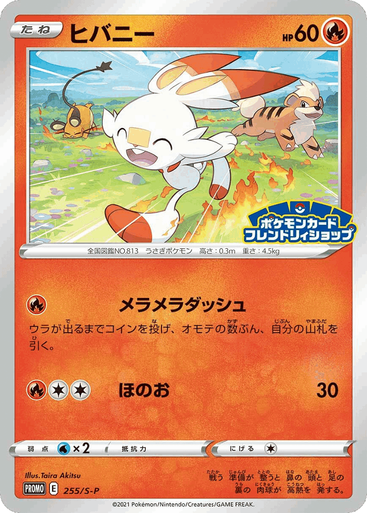 Scorbunny #255 from Sword & Shield Promos - Promo - Illustrated by Taira Akitsu