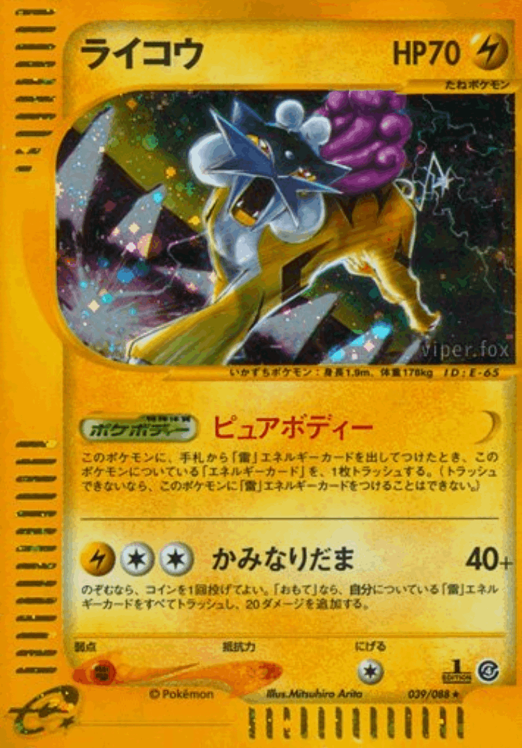 Raikou #39 from Split Earth - Rare Holo - Illustrated by Mitsuhiro Arita