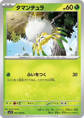 Tarountula Pokémon TCG card art