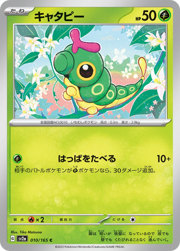 Caterpie Pokémon TCG card art
