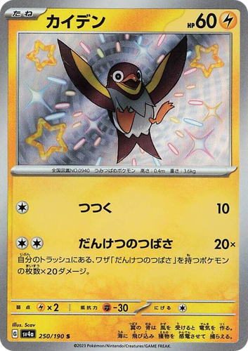 Wattrel 250, Shiny Treasure ex
