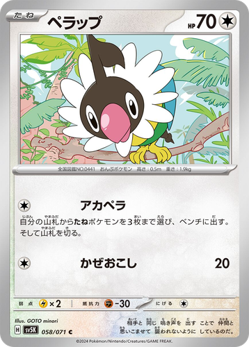 Chatot 58, Wild Force